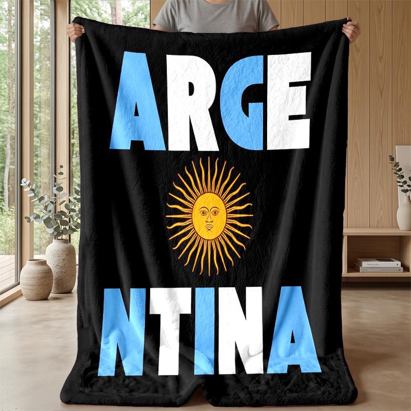 Argentina national football team Theme blanket Soft Flannel Blanket Plush Throw Blanket Cozy Sofa Bed Blanket for Home Decor