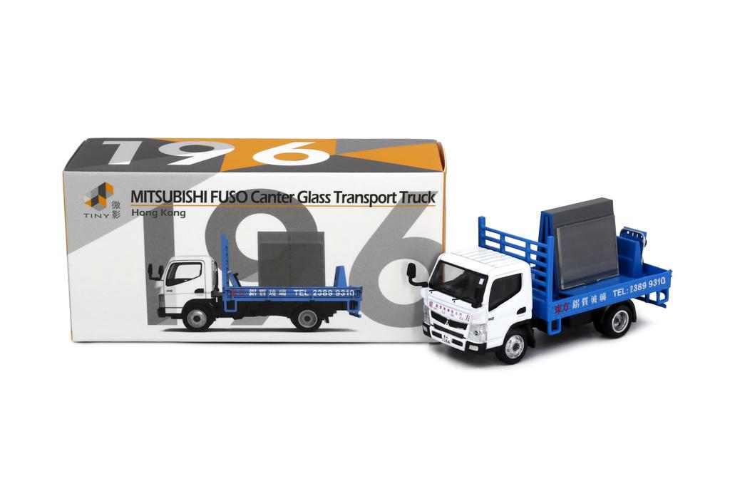 Крошечный город Mitsubishi Fuso Canter Грузовик-стекловоз Литая модель автомобиля 1/76