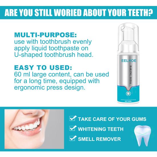 60ML Dental Cream Reduce Sensitive Pain Easy To Carry Plant Extracts Powerful Decontamination Foam Toothpaste for Bathroom