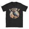 F-Caw-F Black Crow Black Bird Cowboy Hat Crow T Shirt Men's Pure Cotton T-Shirt Crewneck Tees Short Sleeve Tops Summer