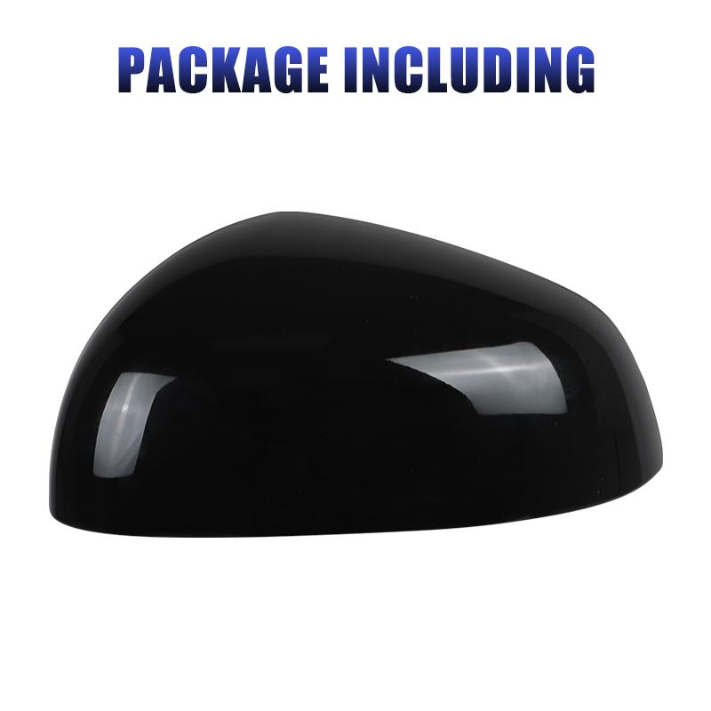 Left/Right Wing Mirror Cover Cap Casing For Smart Fortwo 2015 2016 2017 2018 2024 Gloss Black Replace