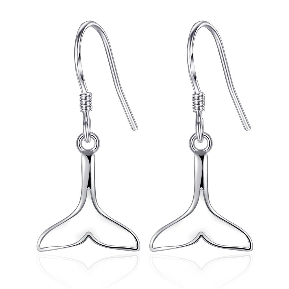 Серьги с жемчугом «рыбий хвост» Креативные маленькие серьги-русалки Простые украшения для ушей Супер фея Милые серьги