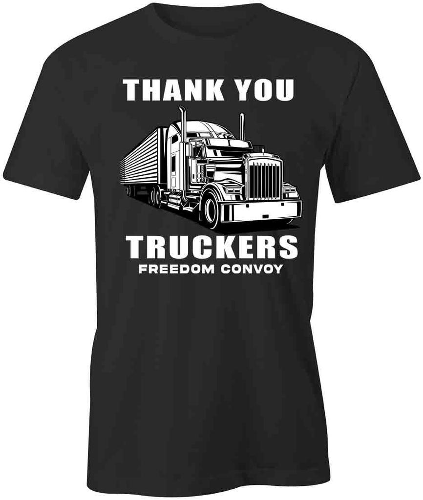 THANK YOU TRUCKERS TShirt Tee Short-Sleeved Cotton CLOTHING TRUCK S1BSA940