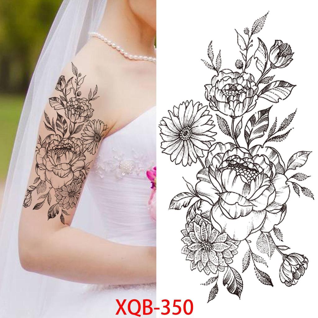 НОВЫЕ Татуировки Временные Водонепроницаемые Татуировки Наклейки Цветы Розы Татуировки Тела Искусство Руки Татуировки Волк Тигр Лев Грудь Татуировки Ноги Для Взрослых