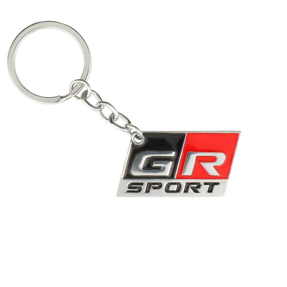 3D Металлическая брелок-брелок GR SPORT для автомобиля Брелок-брелок Декорация для Toyota Prius Avensis Highlander C-HR Rav4 uris Yaris Mirai