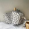 2023 New Polka Dot Wooden Handle Folding Umbrella Sunscreen UV Protection Women's Sunshade Portable Compact Sun Umbrella