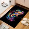 1PC Vibrant jumping fish paint splashes Carpet for Living Room Bedroom Sofa Home Decor Rus Non-slip Floor Mat Luxury Gift