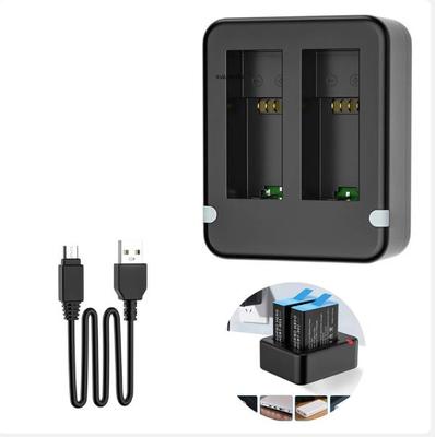 Двойное зарядное устройство с двойным портом для Gopro Go Pro Hero 11 10 9, черный с USB-кабелем, аксессуар для экшн-камеры