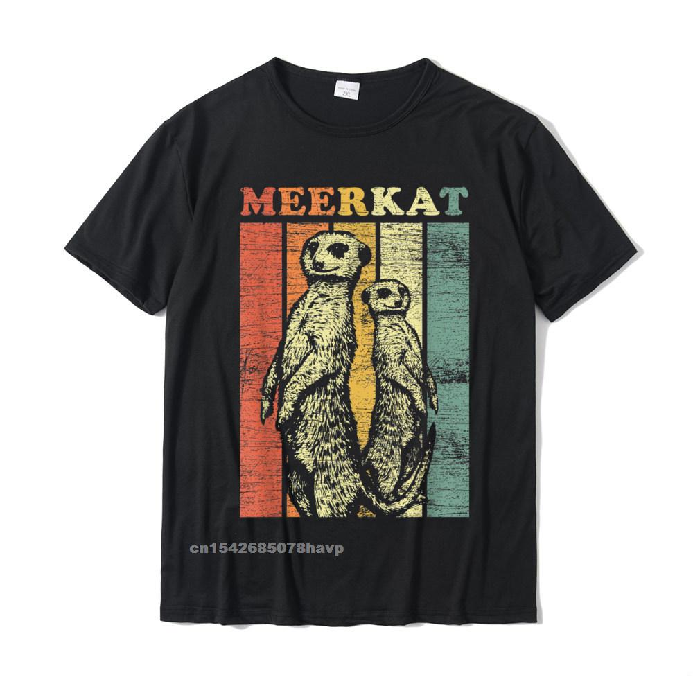 Meerkat TShirt Vintage Retro Style Unisex Hip Hop Fashionable Tops T Shirt Cotton T Shirts Casual