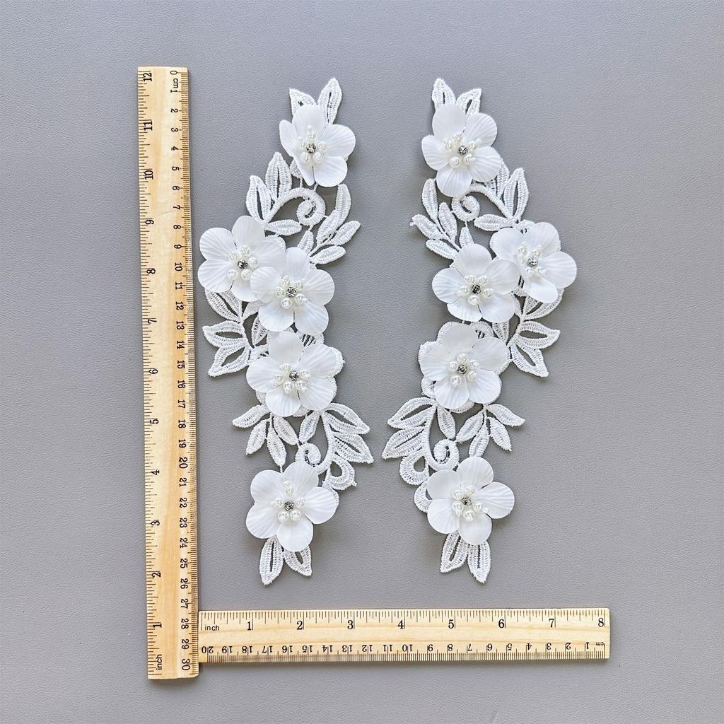 Lace Three-Dimensional Patch Sticker Diy Decorative Clothing Accessories Cloth Sticker Nail Bead Embroidery Cloth Sticker Flower