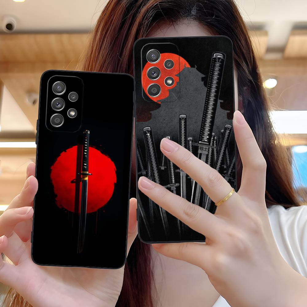 Katana Samurai Ronin Sakura Phone Case for Samsung Galaxy A56 55 54 53 52 51 36 35 34 23 16 15 5G Colorful Cover Pretty Cover