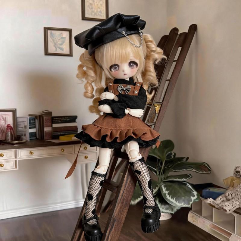 8-inch 12-inch BJD Doll Outfit Set Sweet Maid Costume Ob11 11-17cm Dolls Cotton Dress Only No