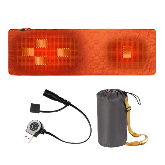 USB Heated Sleeping Pad 5 Heating Zones Temperature Adjustable Fast Heating Portable Winter