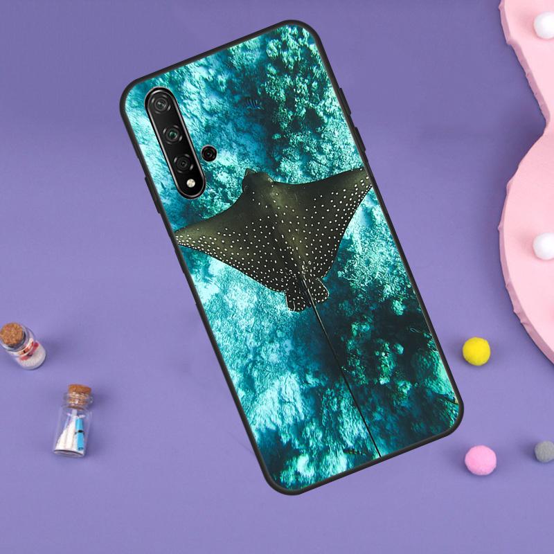 Чехол Animal Manta Ray для Huawei P30 P20 P40 Lite Nova 5T 11i 8i 3i 9 10 SE 11 Pro Y90 Y70 Y61 Y60 Y91