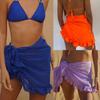 50x140CM Beach Dresses Mesh Mini Ruffle Skirts Women Cover Up Tassel Dress Chiffon Blouse