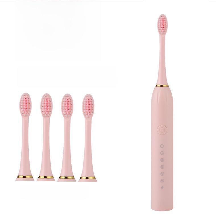 Универсальная электрическая зубная щетка с мягкой щетиной для взрослых и детей — автоматическая, перезаряжаемая, идеально подходит для пар