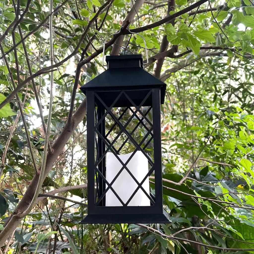 Солнечный пластиковый фонарь-подсвечник