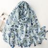 Elegant Floral Print Women Scarf Shawl Tassel Pashmina Muslim Hijab Wrap Lady Viscose Scarf Foulard Neckerchief