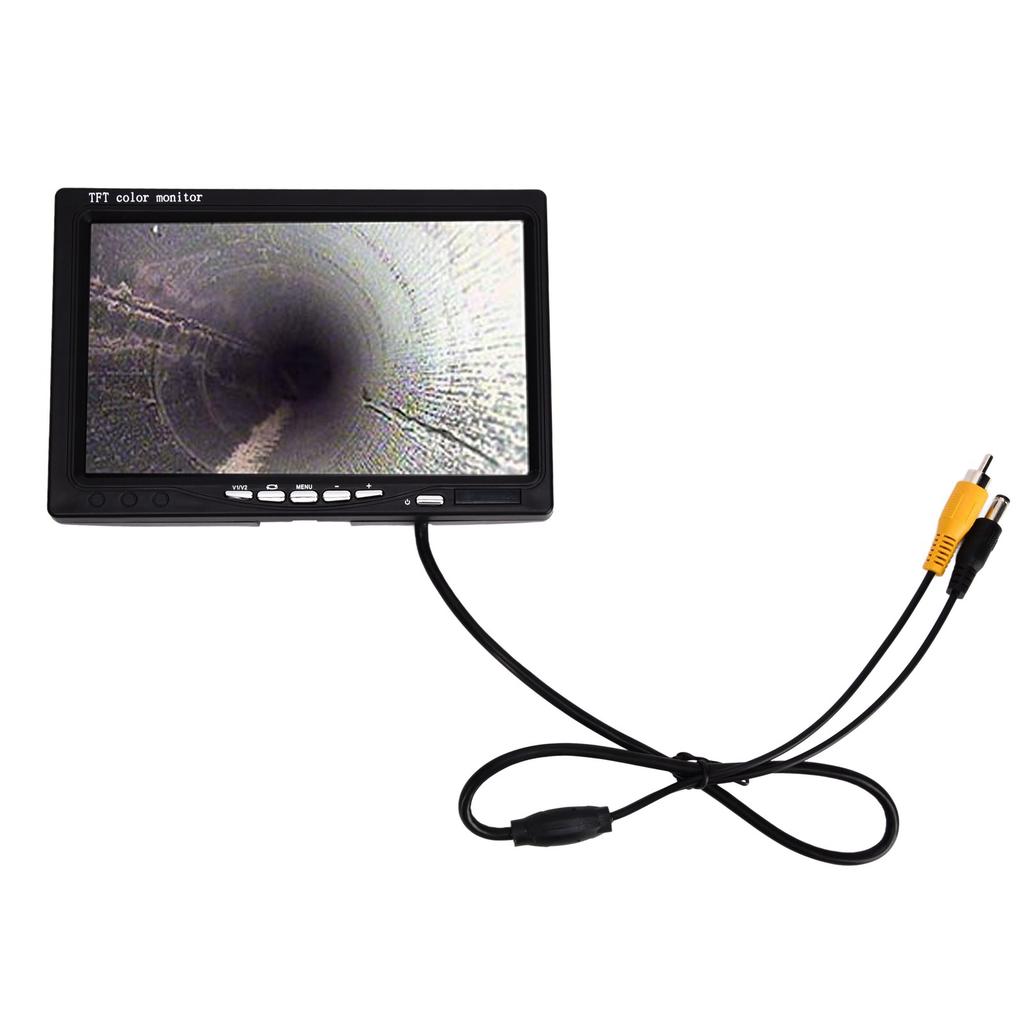 7in LCD 512HZ Pipeline Inspection Camera with 12LED High Definition Pipeline Endoscope for