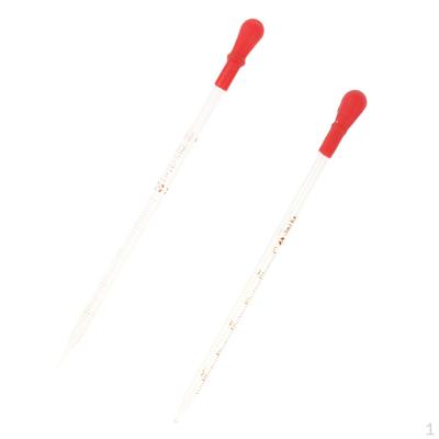 2 шт. 3 мл 1 мл стеклянная пипетка с резиновой грушей для дозирования химических капельниц, прозрачная градуировка