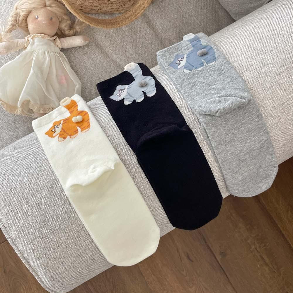 1 пара женских милых носков с котиками, женские 3D носки с котиками, необычные носки, весна, осень и зима