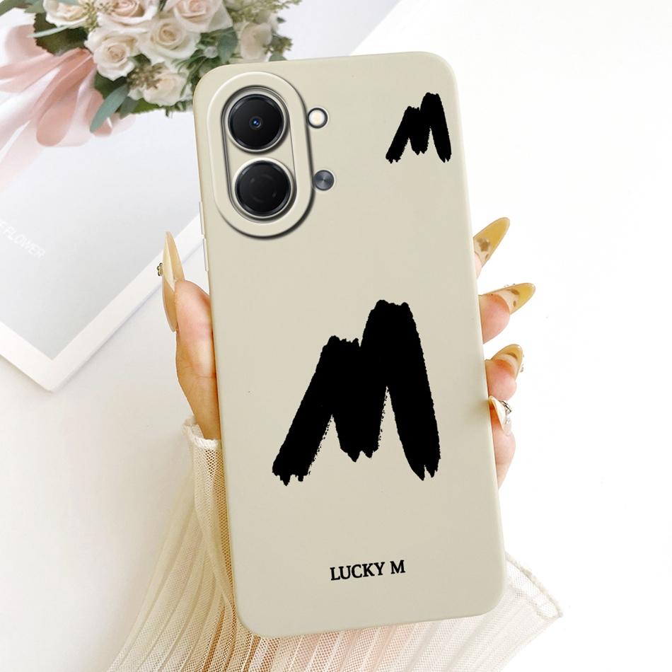 For Tecno Spark Go 3 2026 Lucky Initial Letter Phone Case For Tecno Spark Go3 KN3 Soft Silicone Shockproof Cases Bumpers