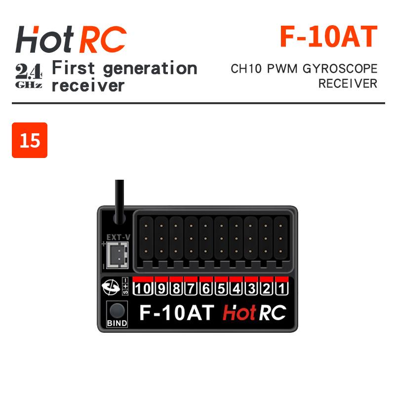 HotRC F-04A F-06A F-08A F-01A F04BT F-10A 4/6/8CH Gyro Receiver Voltage Return for RC Car Aircraft Boat CT-10B CT-6A Transmitter