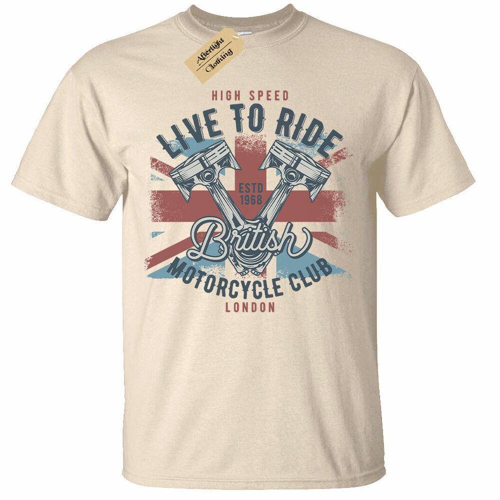 Футболка унисекс Live Ride Motorcycle Club London Biker Motorbike Top
