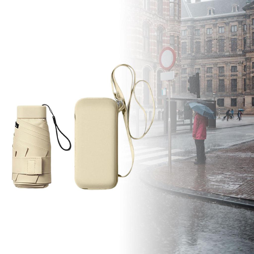 Зонт с футляром Компактный дизайн Идеально подходит для путешествий Легкий портативный зонтик от солнца на открытом воздухе и дождя