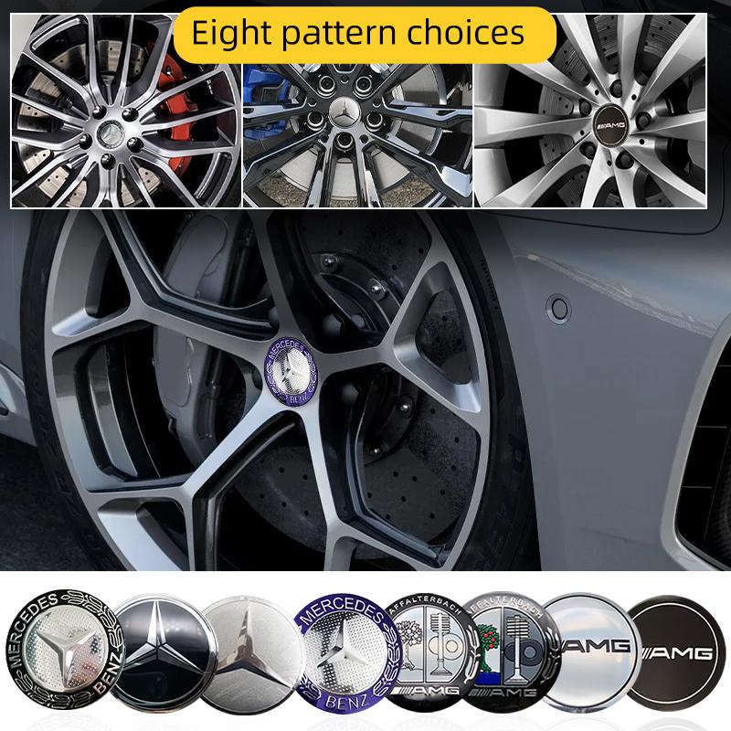 XDFMN1 Hot 2026 New For Benz 75mm Car Wheel Hub Emblem Sticker for Mercedes Benz W203 W204 W205 W209 W210 W211 W212 W176 W166 W163 W221