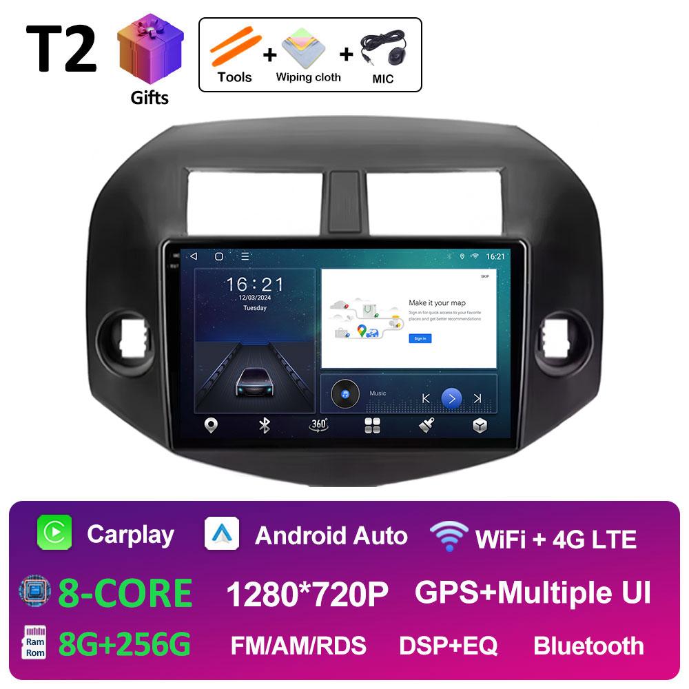 Android Auto Wireless Carplay для Toyota RAV4 3 XA30 2005 2006 2007 2008 2009 2010 - 2013 Автомобильный видеомагнитофон, мультимедийный проигрыватель WIFI