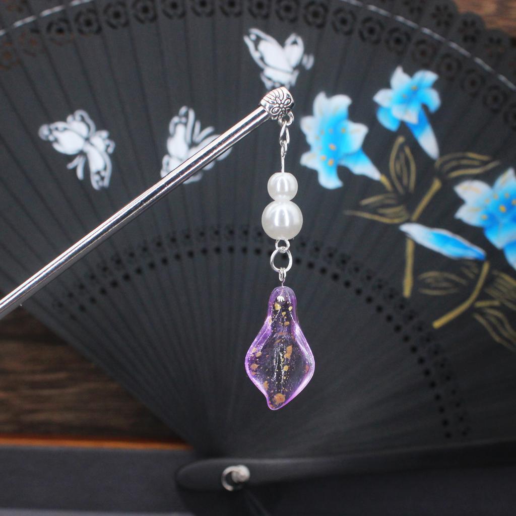 Vintage Metal Flower Hairpin For Women Antique Hair Stick For Girl Hair Clip Costume Chinese Hanfu Hair Accessories Bun Maker