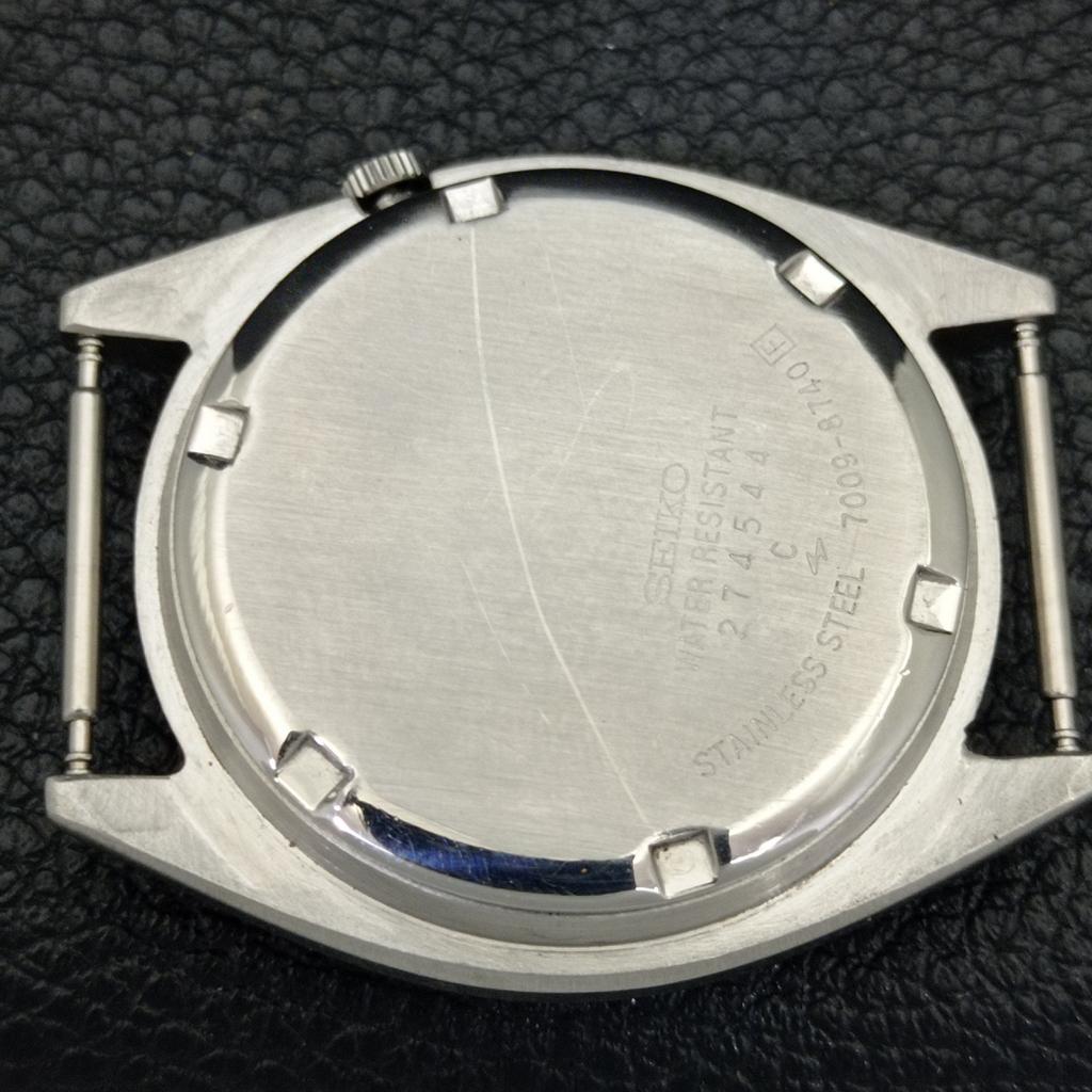 AUTOMATIC VINTAGE SEIKO 5 JAPAN 7009A MENS WHITE COLOR DIAL WATCH A700587-5 R203-a700587
