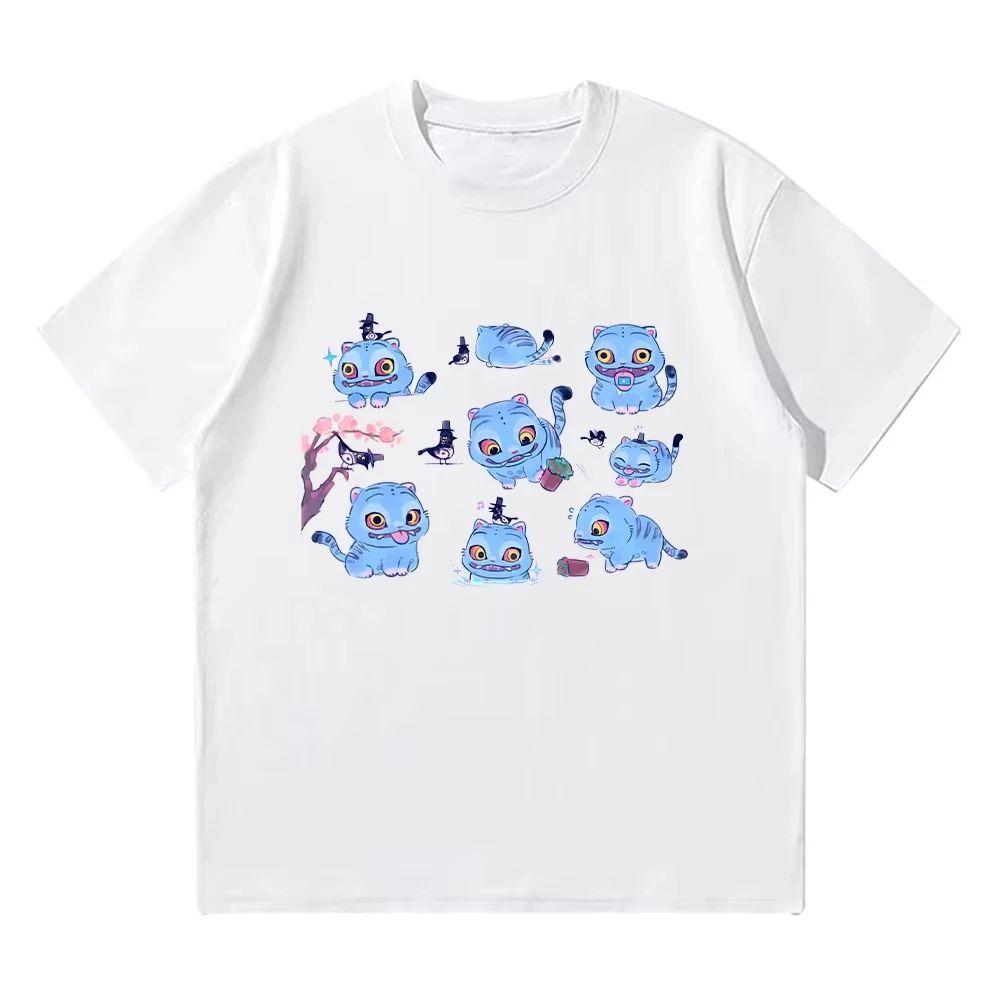 K-Pop Demon Hunters Tiger T-Shirt Merch K-Pop Hunters Tigers Fans Top Cute Animal T-Shirt Unisex Anime Aesthetic Cape