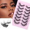 7 пар накладных ресниц, густые, с преувеличенным изгибом, имитирующие ресницы, нарощенные ресницы