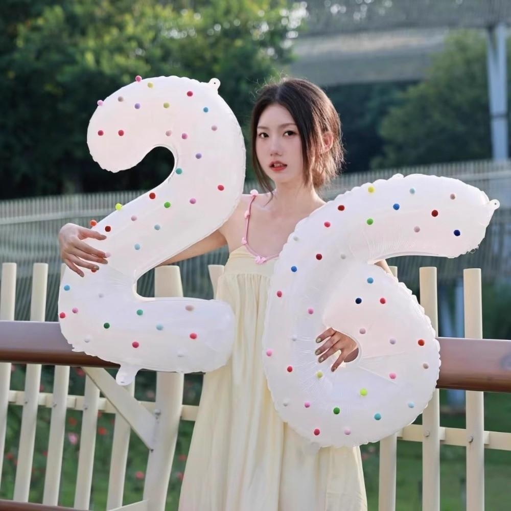 White Number 0-9 Balloons 32 Inch Birthday Party Decorations  Celebrating Birthdays