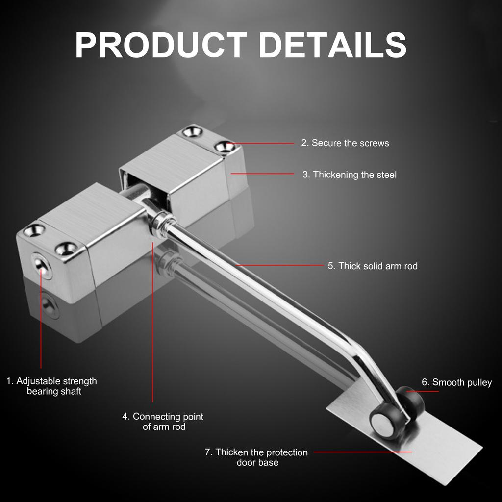 Автоматический доводчик двери Регулируемый пружинный доводчик двери Тихий пружинный доводчик двери Модернизация для дома и офиса