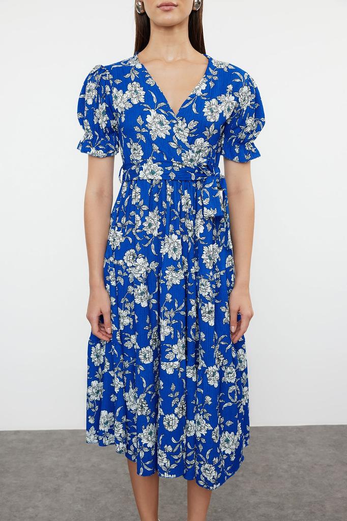 Женское стильное платье, масляно-зеленое платье с принтом, двубортная юбка с поясом, вязаное платье с рюшами