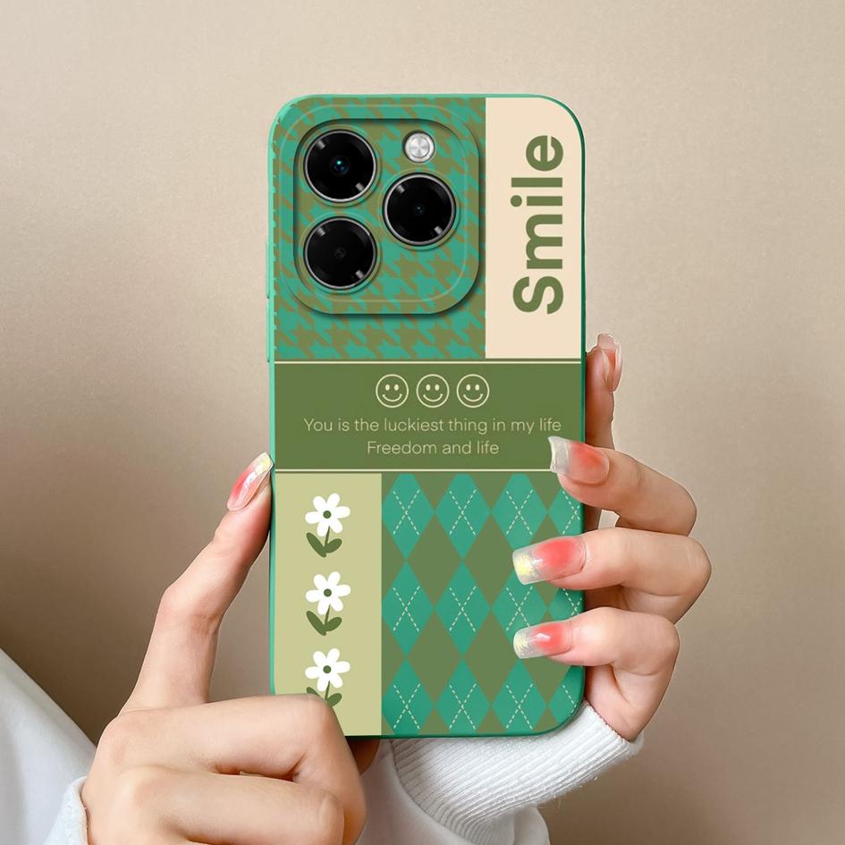 Бампер для Infinix Smart 9 Note 40X Hot 50 50Pro Plus 50i Zero 40 5G 4G чехол с узором в клетку жидкий силикон противоударный защитный для Infinix новый чехол