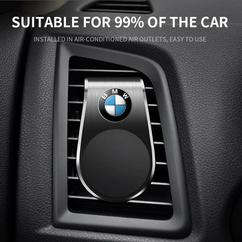 XOFDE1 Car Magnetic L-shaped Car Dedicated GPS Phone Holder Emblem For BMW Performance F30 F10 E90 E46 X6 E60 E70 E36 X3 X5 X7 X2 E91