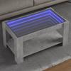 LED Coffee Table, Concrete Grey, 93x53x45 Cm