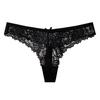 Women's Lace Thongs Sexy T Back Low Waist See Through Bikini Panties Seamless Stretch No Show Underwear