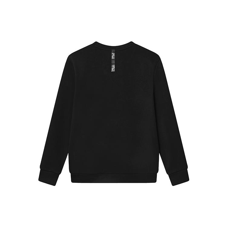 FILA Sweatshirts Men's Black Crew Neck Moderate Regular F11M317203FBK