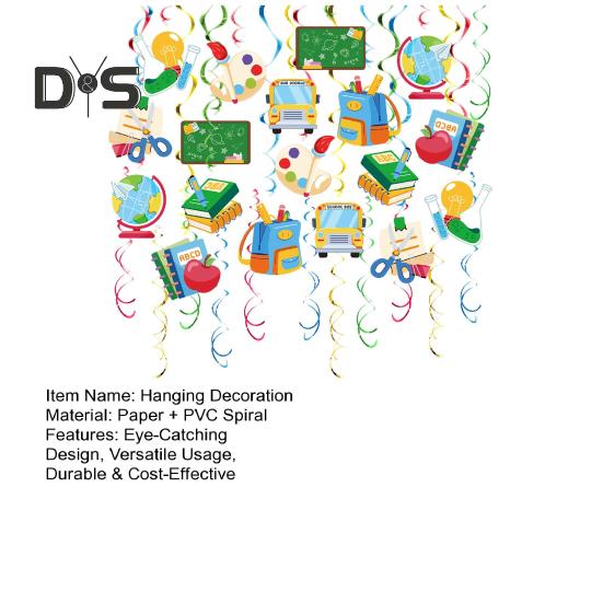 Подвесные завитки для украшения «Назад в школу», украшение потолка в классе, спиральный подвесной вихрь для вечеринки в школьном офисе