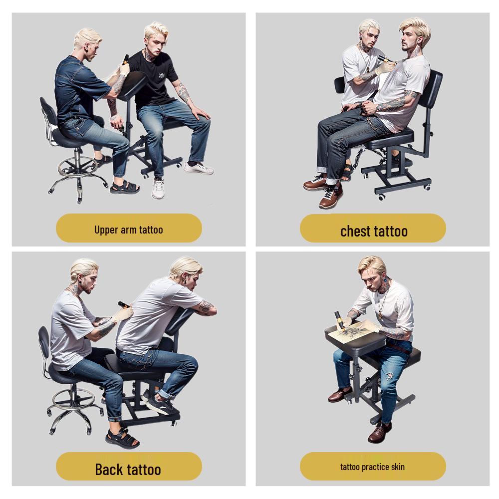 Dragon Art Multifunctional Adjustable Tattoo Chair with Full Back and Folding Design