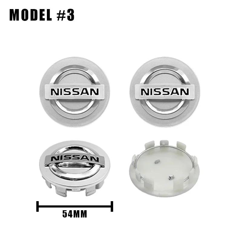 For Nissan ArR44Pcs 54/60mm Car Logo Wheel Center Hub Caps Rims Cover For Nissan X-trail Qashqai Note Juke Sentra Patrol Leaf Tiida Accessories