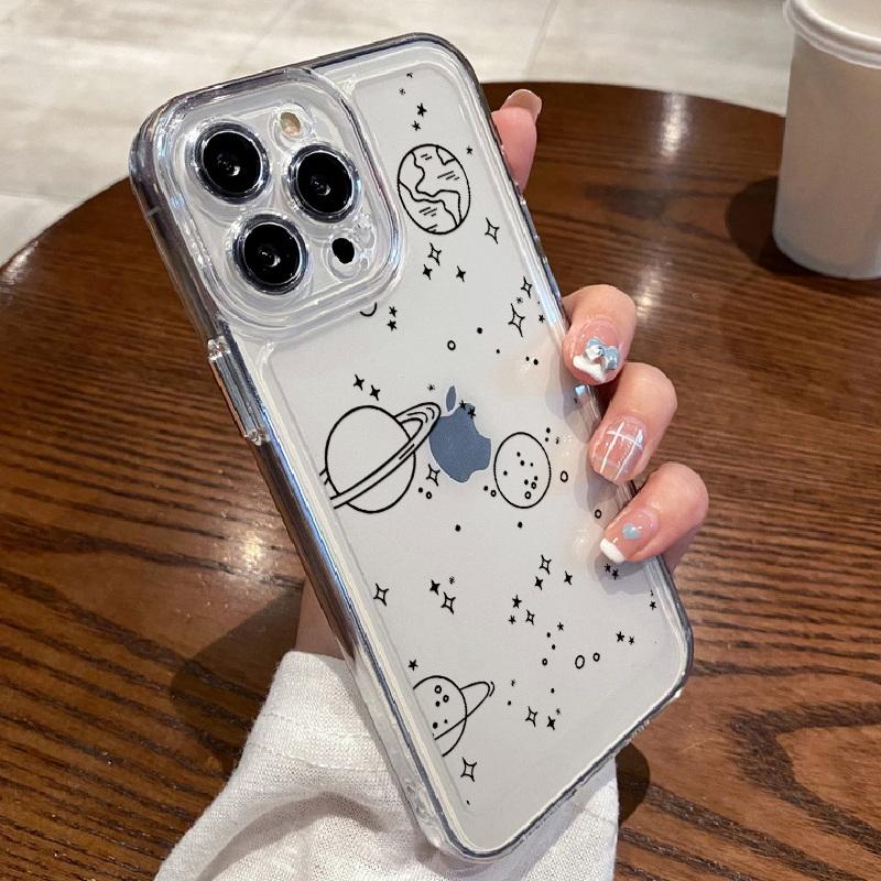 Прозрачный чехол с цветочным принтом для iPhone 16 15 14 11 Pro Max 13 12 Mini 15 14 Plus XR Xs Max 7 8, защита объектива, ударопрочный цветной силиконовый чехол