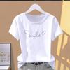 (Asian Size) Graphic Tee Casual T Clothing Letter Love Heart Trend Print Female Casual Women's Top Fashion Short Sleeve T-shirt