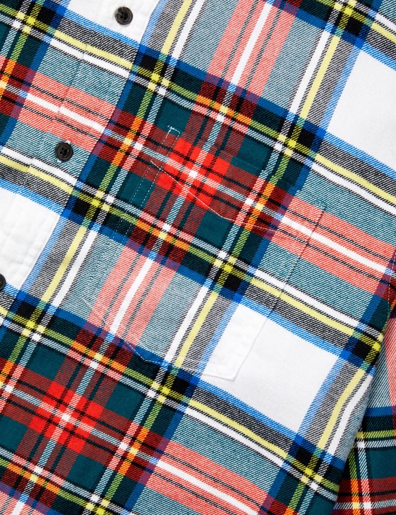 Мужская фланелевая рубашка с длинным рукавом Amazon Essentials, бело-красная, клетка тартан, размер S