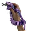 3D Printed Snake Toy Articulated Snake with Openable Mouth And Retractable Teeth Flexible Fidget Snake Toy for Adults Kids